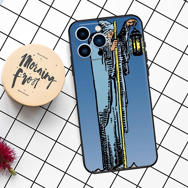 Tarot Card The Hermit Case For iPhone 11 12 13 14 16 15 Pro Max 7 8 Plus 12 13 Mini XS MAX X XR Cover Coque