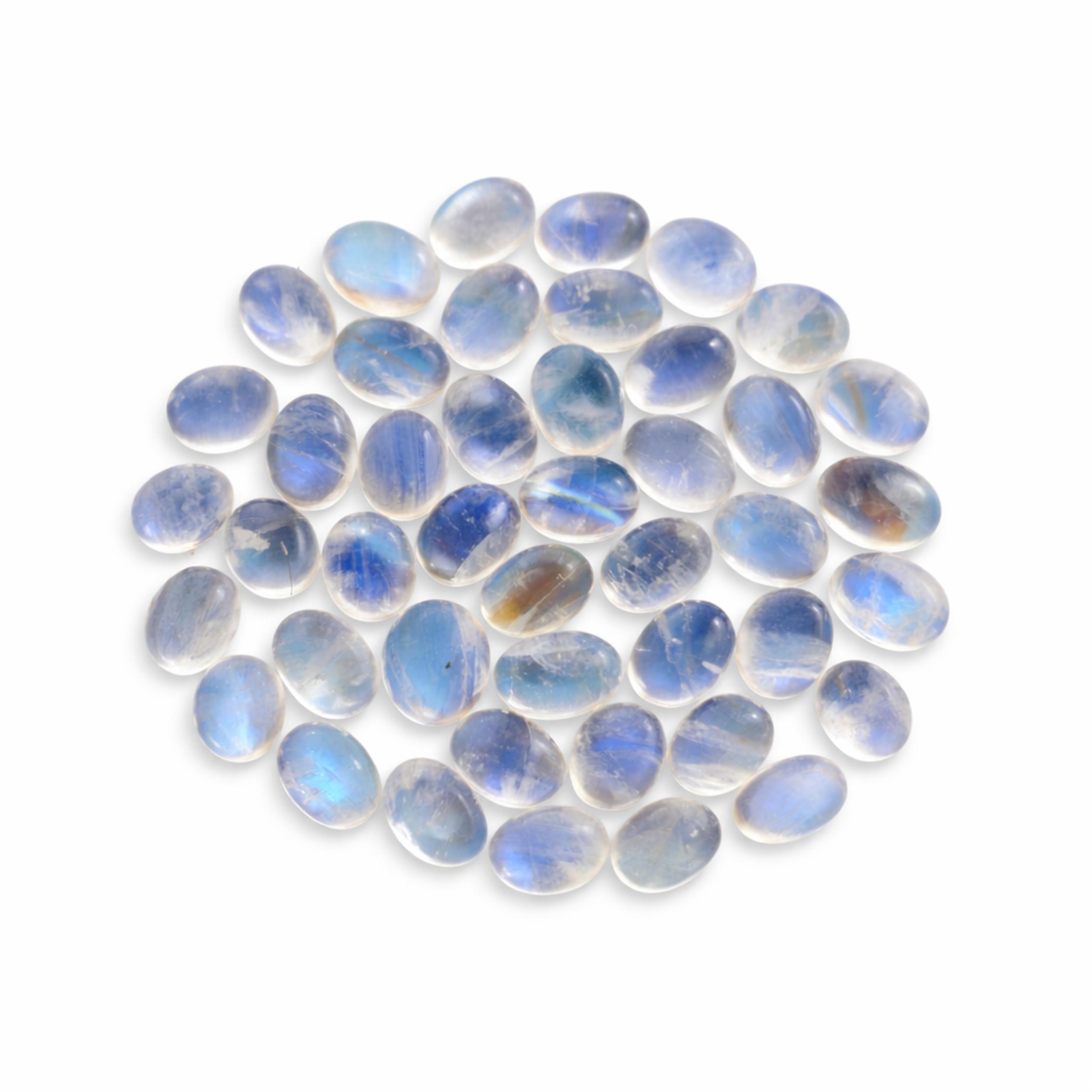 

Natural Rainbow Moonstone Oval Cabochon – 9x7 mm Smooth Flat Back Gemstone for Jewelry Making 1 Piece белый