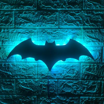 ZK50 Lampe Murale LED Moderne Cool Chauve-Souris Décoration Intérieure Mur de Fond Veilleuse Prise USB Télécommande Câble 2 Mètres