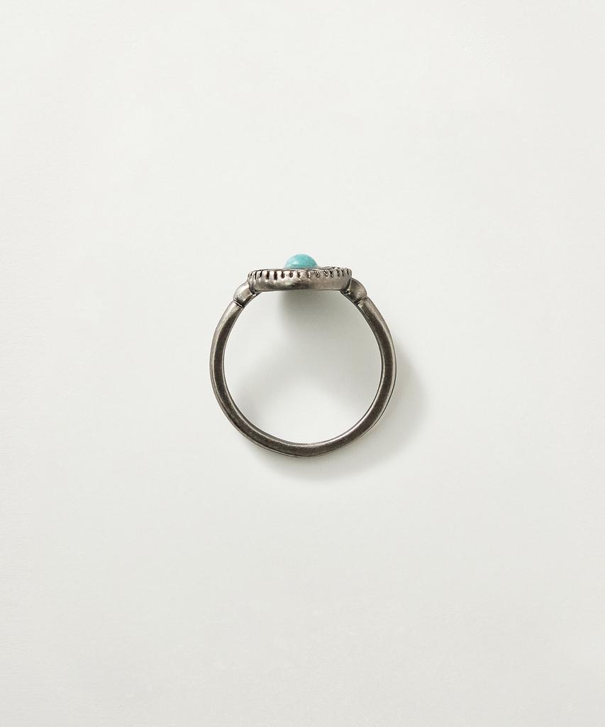 Satur Retro Synthetic Turquoise Ring Silver