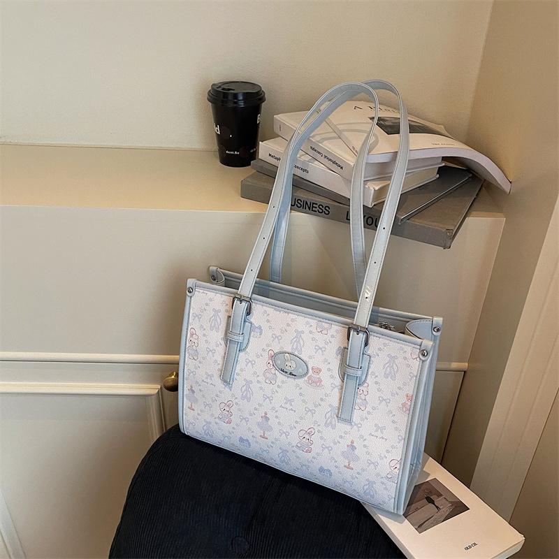 

Summer Bread Puppy Cloud Tote Bag Women s Commuter Fashion Large Capacity Handheld Shoulder Bag синій
