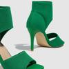 Womens Sandals Retro Toe Elegant Stiletto Low Heel Sandal Breathable Mesh Knit Elastic Design Upper Sandalias Bonitas Para Mujer