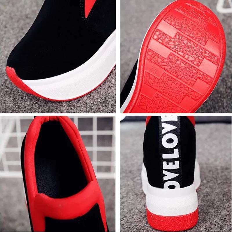 Chic And Casual Comfortable Spring Breathable Loafers For Women With Increased Heels