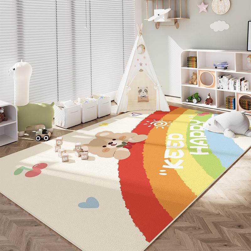 Children's Room Carpet Bedroom Cartoon Learning Reading Area Floor Mat Baby Climbing Mat Bedside Carpet Living Room
