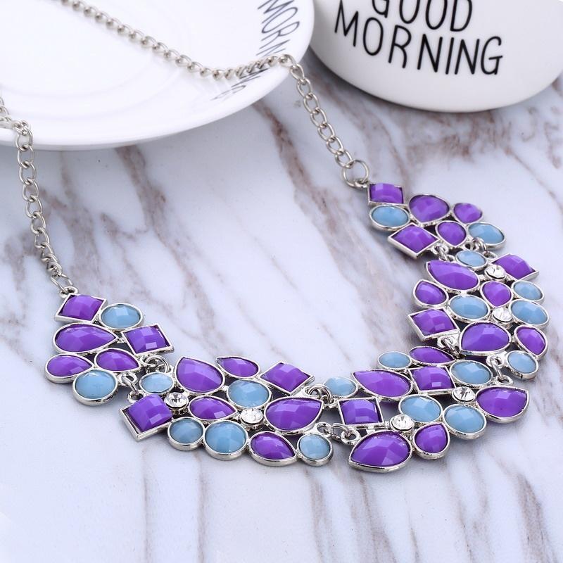 

Рождественский подарок разноцветные геометрические бусы ожерелье для женщин