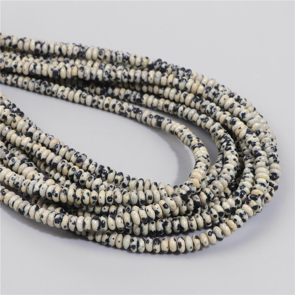2X4MM Natural Abacus Stone Beads Blue Green Pink Flat Rondelle Beads for Jewelry Making Bracelets Necklace Accessories Wholesale