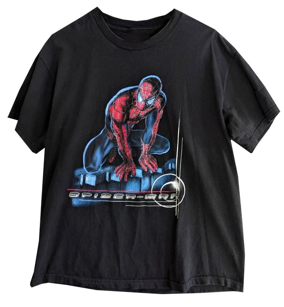 

NEW Y2K Spider-Man Movie Promo Marvel T-Shirt Size S-5XL Reprint Unisex T-Shirt XL