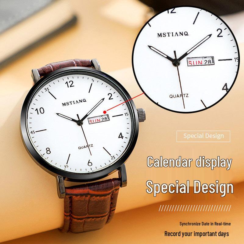 Men's Ultra-Thin Luminous Automatic Watch for Junior High & High School Students: Waterproof & Silent