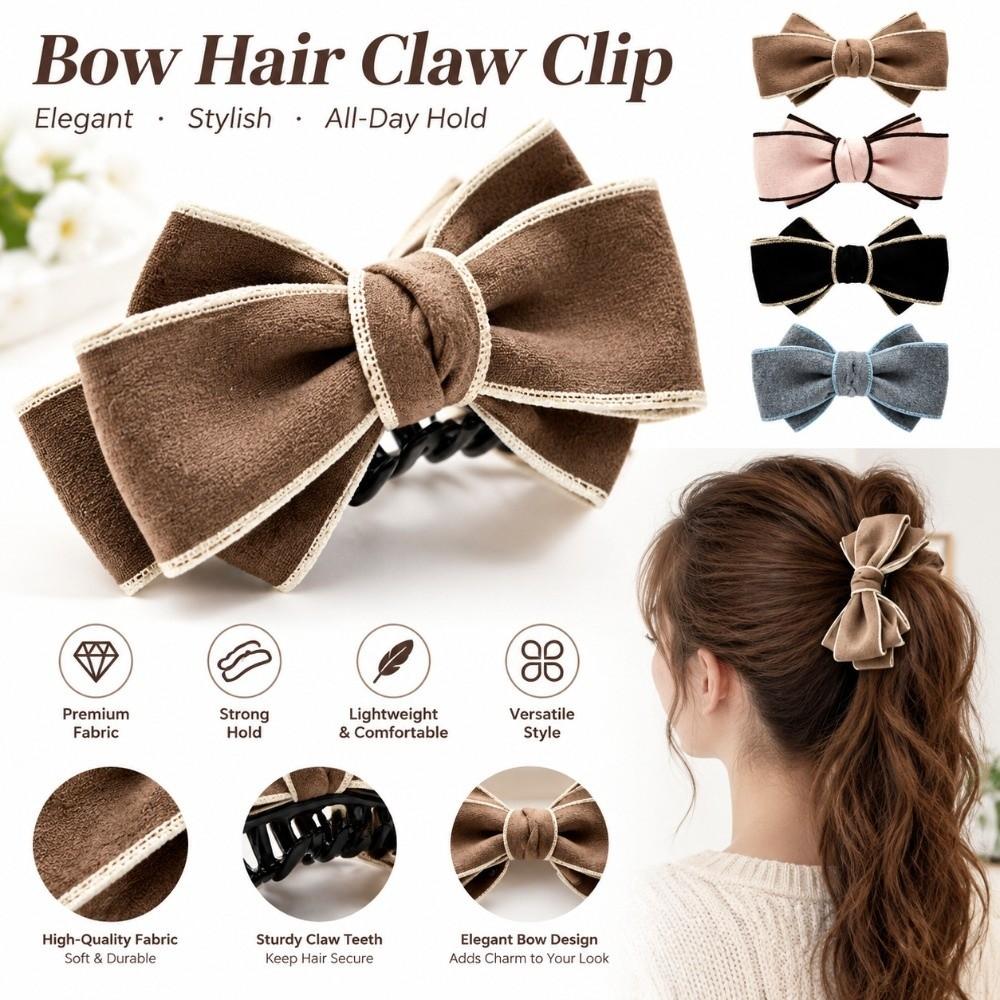 Soft Woolen Banana Hair Clip Lightweight Hair Barrette Durable Bow Hair Clip Hairstyle