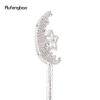 White Diamond Moon Star Alloy Fairy Wands Princess Wands for Kids Angel Wand for Party Costume Wedding Birthday Party 49cm