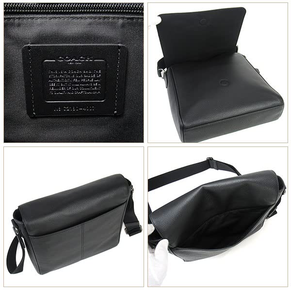 Coach Leather Shoulder Bag, Crossbody, for Men and Women, Black, 4007-qbbk [Used]