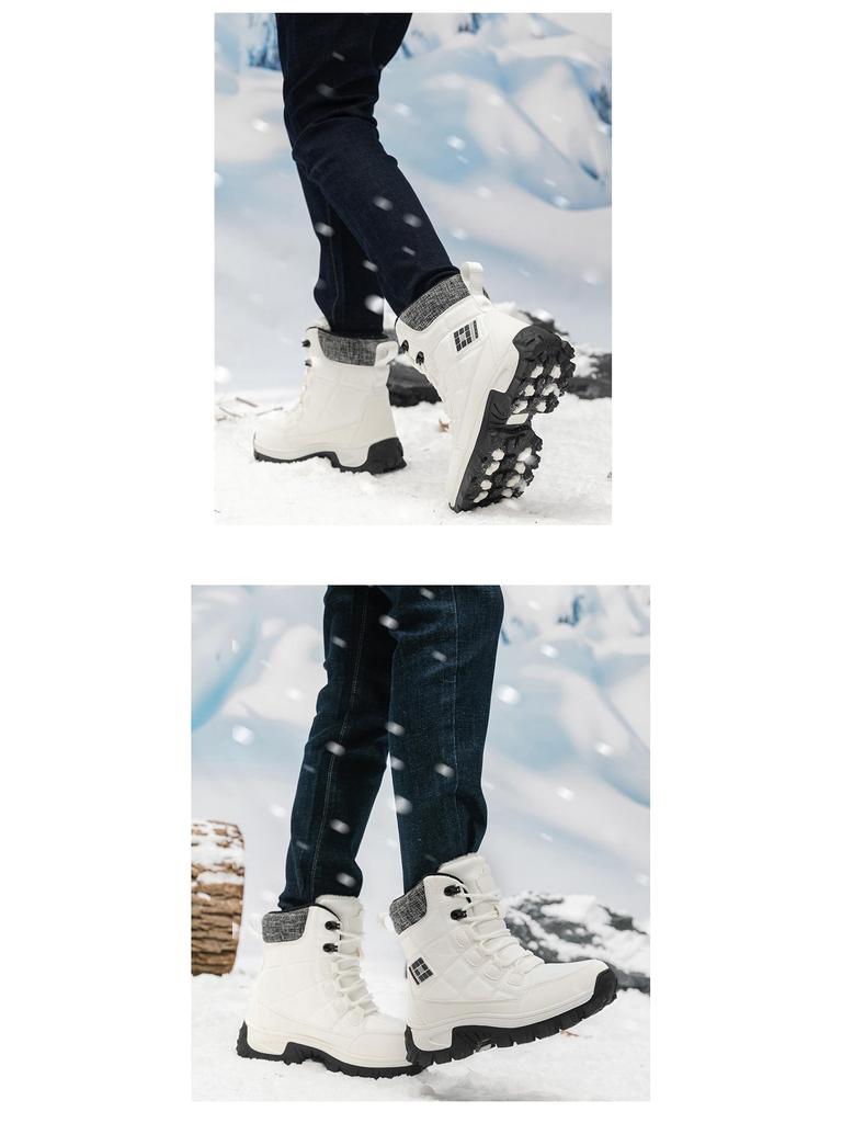 Women's Plus Size High-Top Velvet Thickened Winter Snow Boots