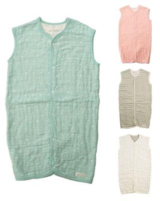 AngeloLux Baby Gauze Sleeper for Newborns, Made In Japan, Kids' Cotton/6-Layer Gauze Sleeper, Mint Blue, Sizes 110-120cm