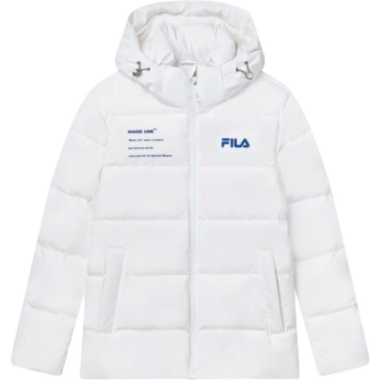 FILA Original Comfortable Soft Fashion Warm Casual Down Jacket Unisex Outerwear White F51M449901AWT