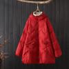 Winter fashion white duck down jacket women's loose large size warm hooded jacket tide