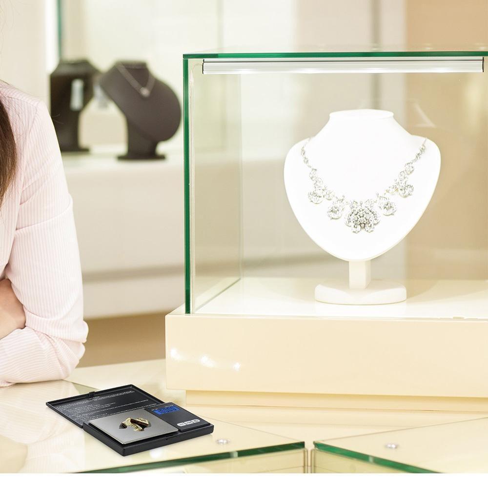 Mini cântar electronic din oțel inoxidabil cântar digital de buzunar cântar de buzunar cu aur gram cântar cântar portabil de buzunar bijuterii