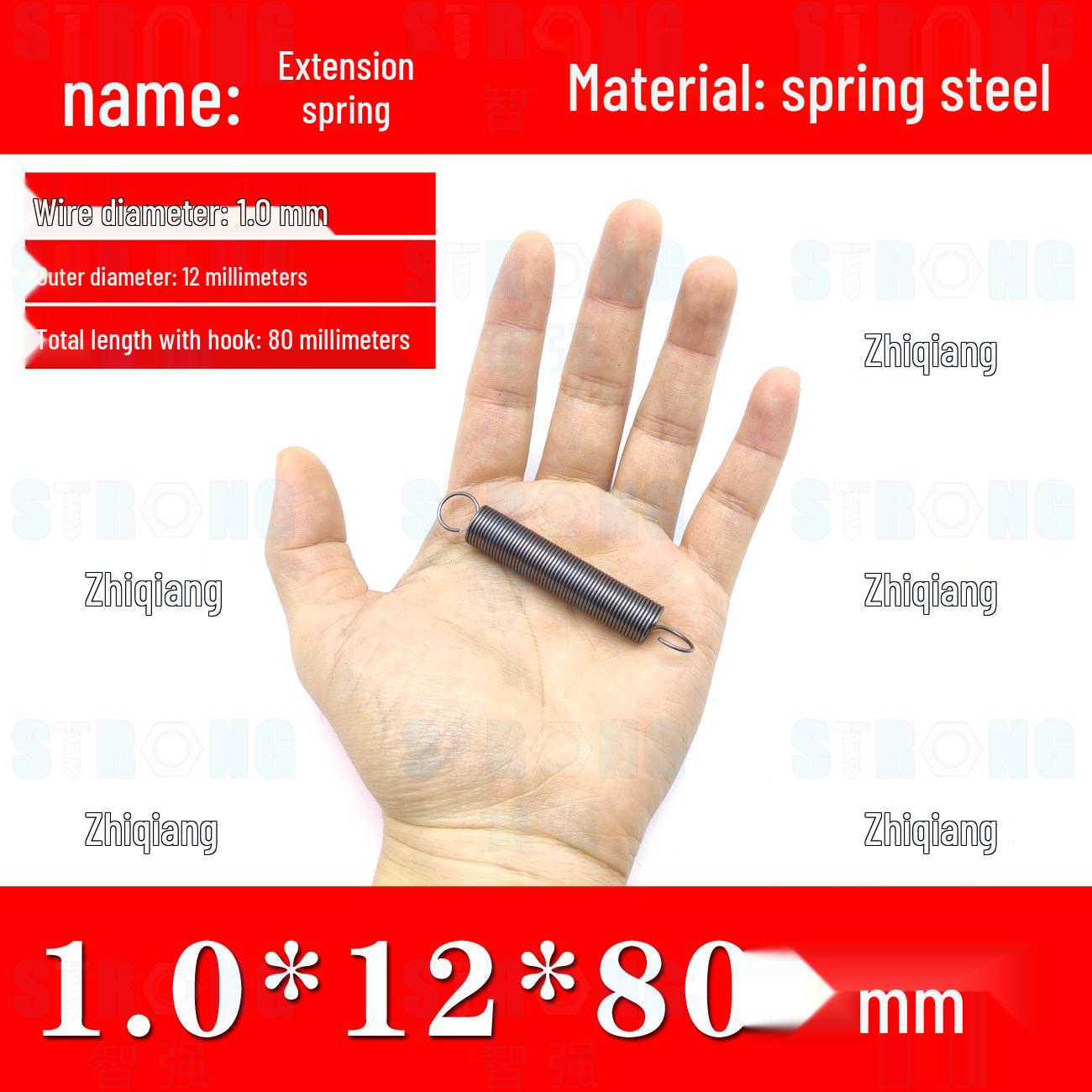 

Колекція пружин розтягу: Пружини натягу для розсувних дверей та духовок, різних розмірів, діаметр дроту 1,0 мм