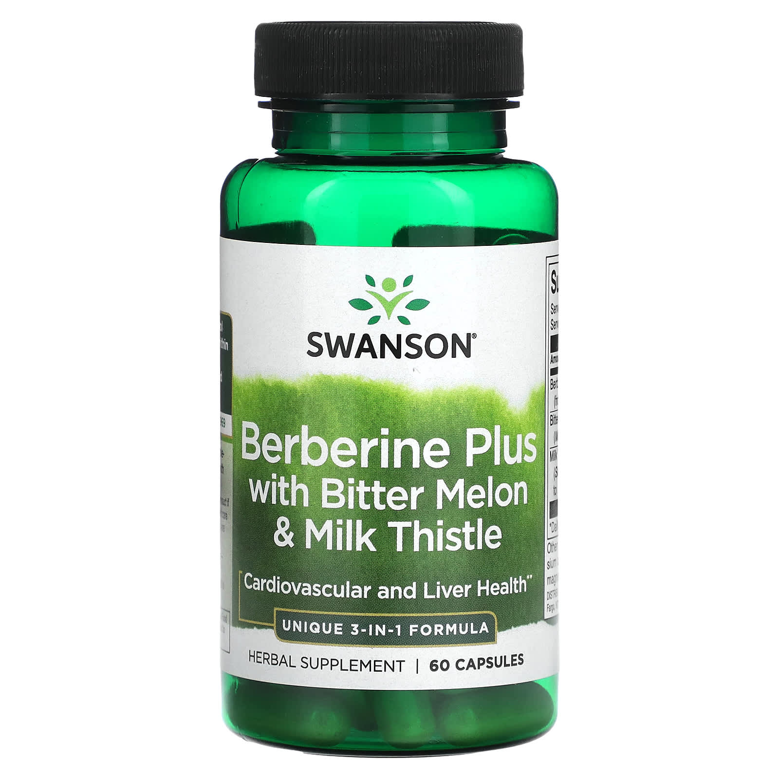 

Swanson, Berberine Plus with Bitter Melon and Milk Thistle, 60 Capsules