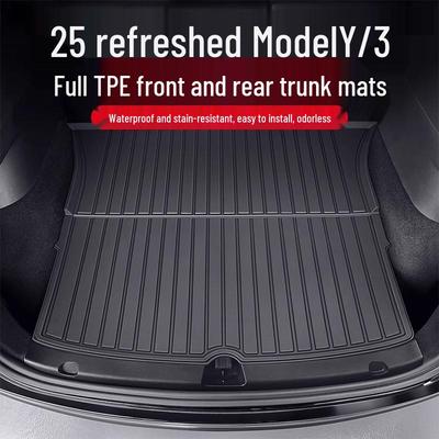 Tesla Model 3/Y Updated TPE Trunk Mats: Front & Rear Protective Accessories