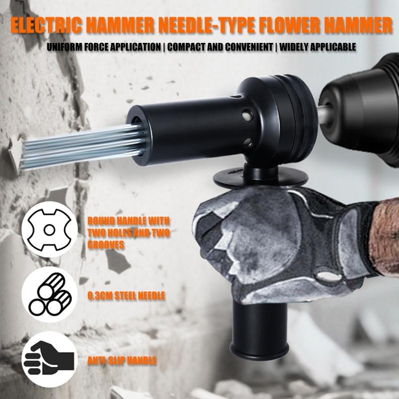 1 Piece High Carbon Steel Needle Scalers for Professional Rusts Deburring and Concrete Chipping Designed for Hammer Drills