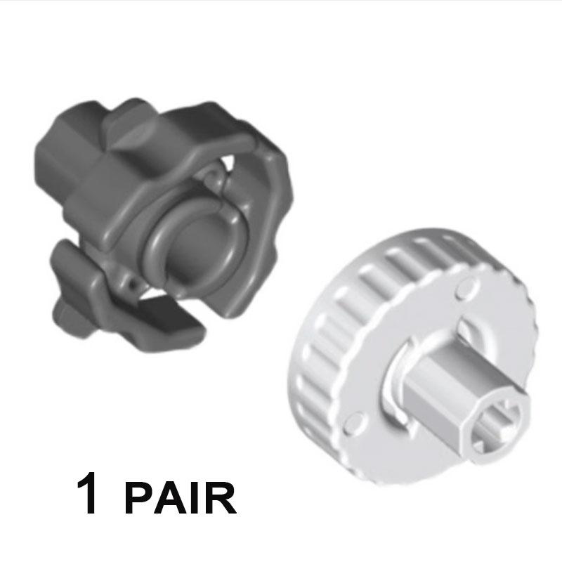 Building Block Wheel Gear 1pair High-tech Clutch Combination MOC Part Compatible with  Block  Accessorie 46835 46834