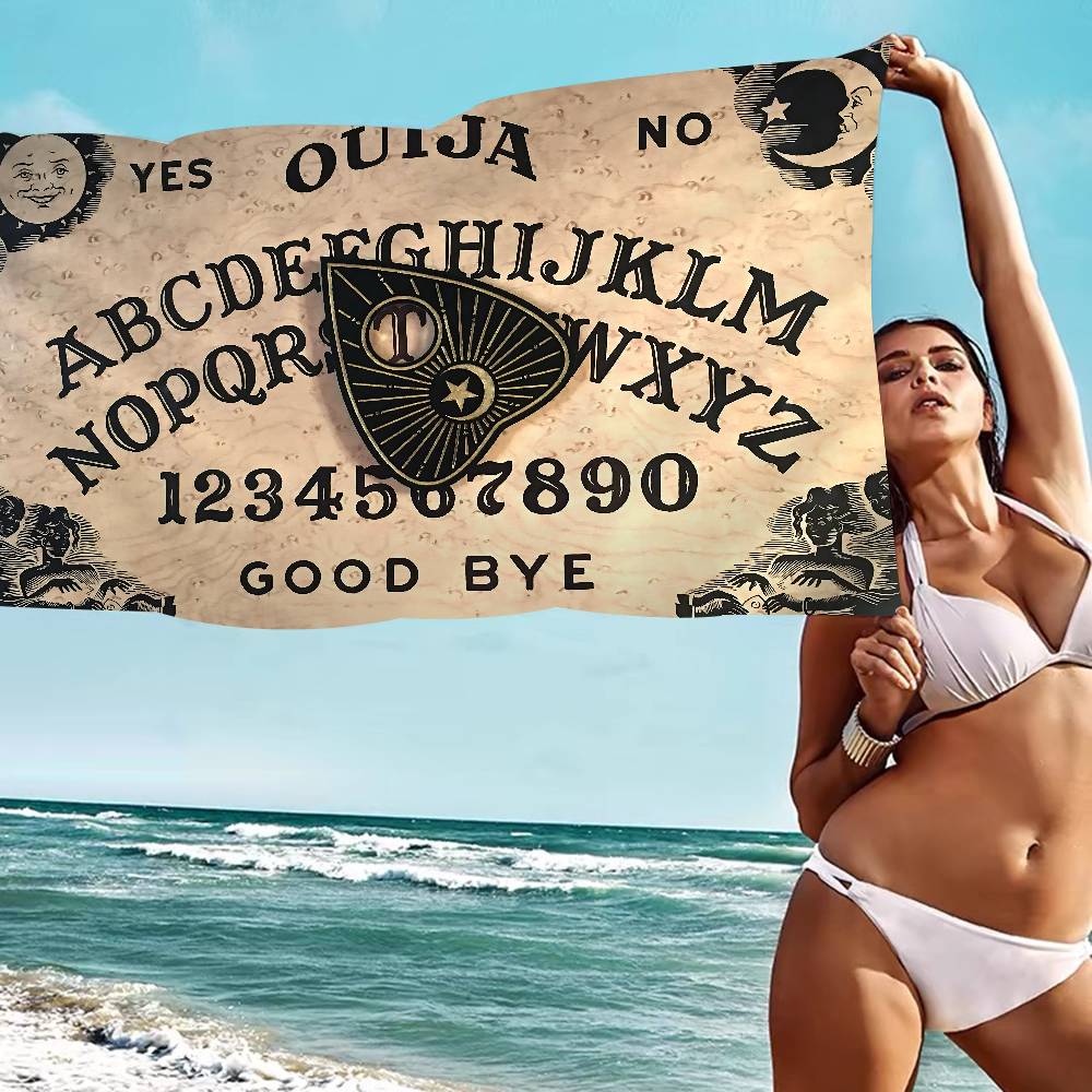 Halloween Ouija Board Room Microfiber Printed Beach Towel Mountain Climbing Yoga Beach Swimming Running Absorbent Soft Towel