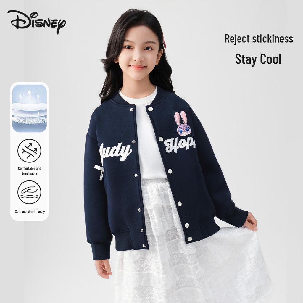 Officer Judy Hopps Baseballjacke für Mädchen - Cartoon-Schleife Herbst-Oberbekleidung