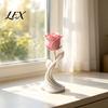 3D Printed Rose Decor Modern Sculpture, Minimalist Floral Decor, Abstract Home Accents Flower Statue for Office, Elegant Tabletop Centerpiece Gift