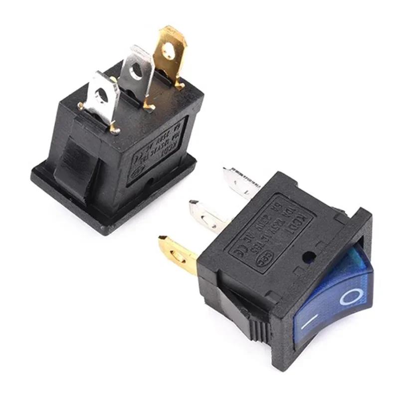 5/20Pcs KCD1 Ship-shape Power Switch ON OFF 10A 125V 6A 250V 2Pin/3Pin/4Pin Rocker Switch Switches 15*21mm