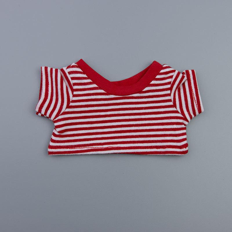 Versatile Striped T-Shirt for 10cm, 15cm, 20cm Doll Figures