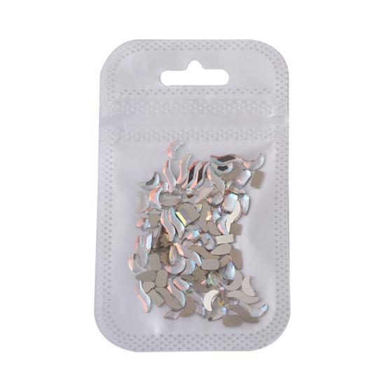 Yousheng 100Pcs/Bag Nail Rhinestone Flat Back Diverse Styles Easy Paste Shining Nail Decoration Faux Crystal Irregular Shape Nail Art Charm Craft