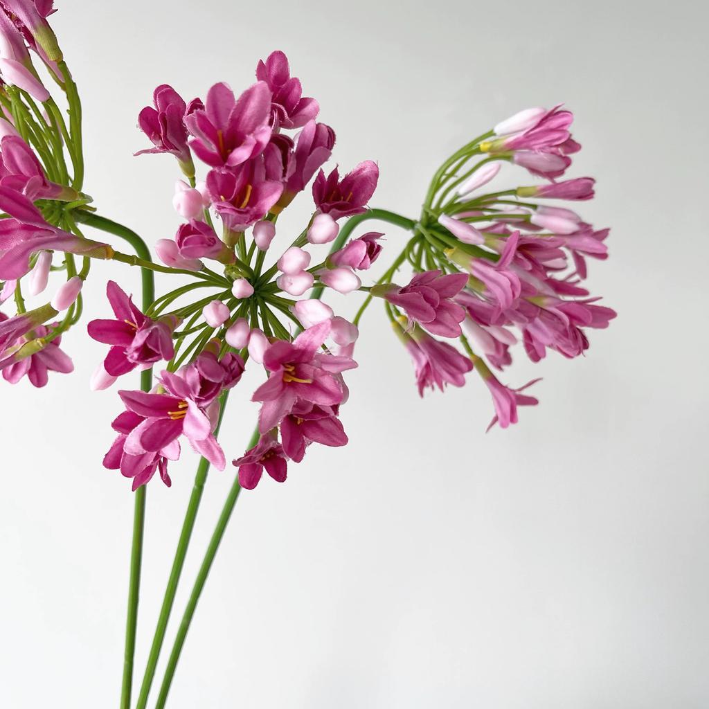 Artificial Agapanthus Flower Stem Likelike for Wedding Decor Home Wedding Centerpiece Arrangement Floral Display White Purple