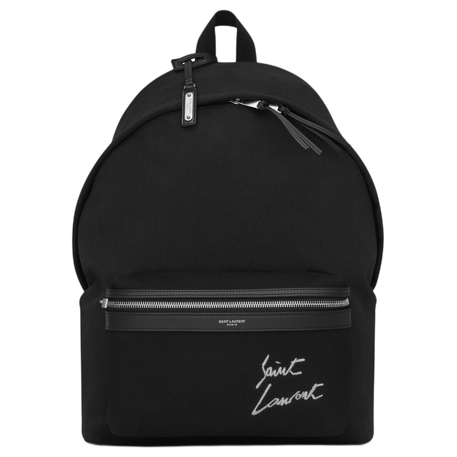

Saint Laurent Embroidered City Backpack Black Women Backpacks 534968-FAEBT-1070 Basic Set (Bag+Dust Bag)