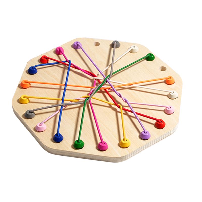 

Детские веревочные узлы Сенсорная социальная настольная игра Вызов логического мышления Цветная скрученная соединенная линия Стратегия для мозга Веселая настольная игра