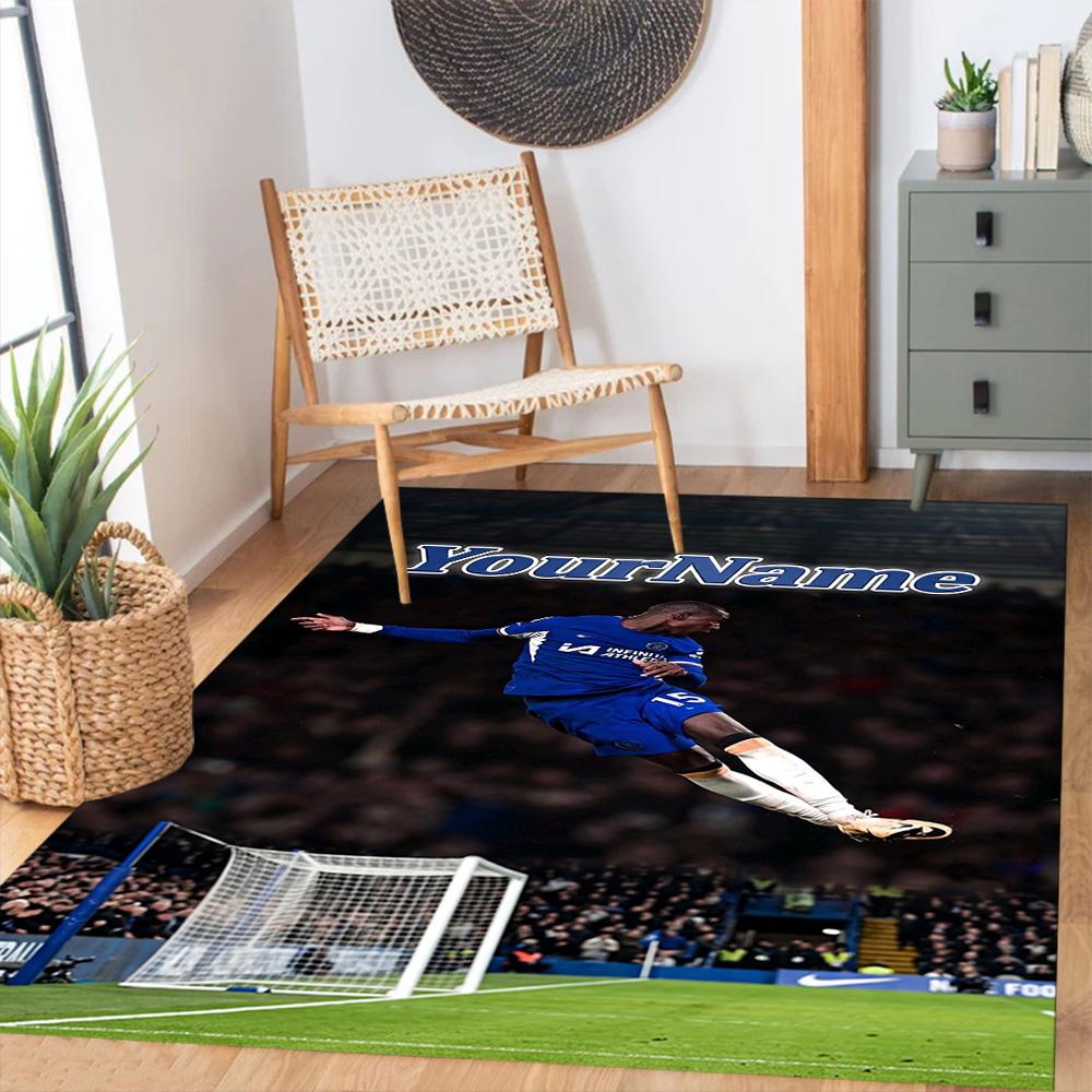Chelsea Personalized Text Floor Rug Office Rug Perfect for Game Room Kitchen Entryway Bedrooms Anti-slip Rug Decorate Offices