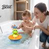 Kids Swimming Pool Accessories Cute Crocodile Bath Toy Light Up Fountain Bathtub Rotating LED Water Spray Toddler Sensory Play Toy for Toddlers