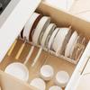 Pot Rack Bowl and Plate Storage Rack Multi-layer Retractable Adjustable Carbon Steel Pan Dish Drying Cookware Rack Kitchen Tools