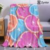 Pastel Citrus Slice Lightweight Microfiber Soft Christmas Fleece Blanket Warm Cozy Throw for Bed Sofa Office Travel All Season