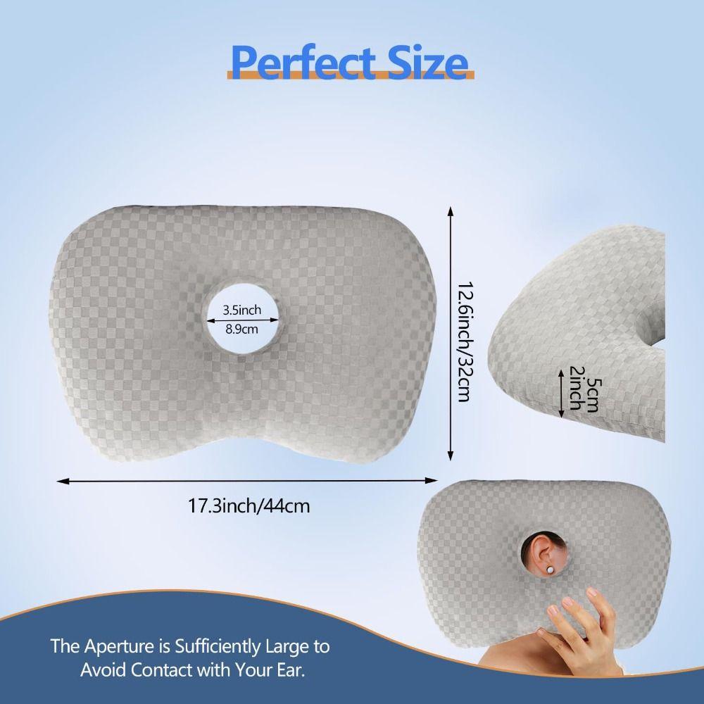 Cotton Filling Ear Piercing Pillow Breathable Earring Pillow  Side Sleepers Accessories