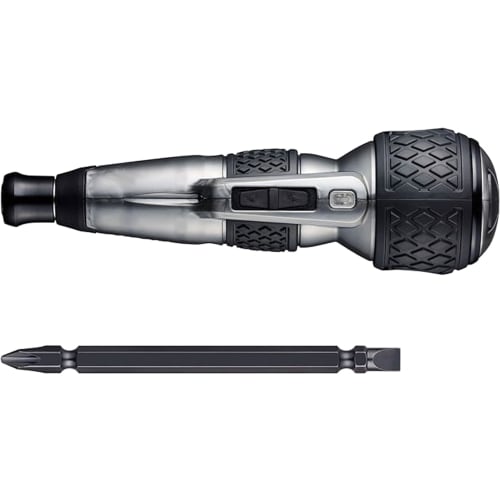 VESSEL Plus Premium Electric Ball Grip Driver, 3-Mode Switching, Limited Edition Gray, Includes 1 Bit, 220USB-P1GR