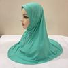 H302 Teenage girls Plain muslim hijab with chin part top quality amira pull on islamic scarf hot sell headscarf ramadan pray hat
