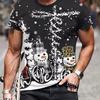 Christmas Series 3D Digital Printed Men's Casual and Fashionable Round Neck Short Sleeved T-shirt