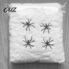Reusable Spider Web Halloween Glow-in-the-Dark Web, 20/40/60/100/120/200/300g Luminous with Mini Spiders, Artificial Webbing Decor for Holiday Party,
