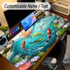 Koi Fish Theme Personalized Mouse Pad Custom Name Text Non Slip Desk Pad For Laptop Office Desktop