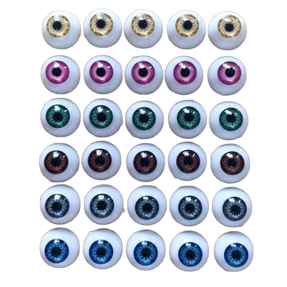 50pcs 12mm Doll Round Eyes Handmade Simulation Ceramic Eye Accessories Funny Doll Safety Eyes