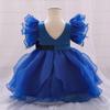 Vestido de Navidad para niñas de 0 a 24 meses, disfraz elegante para niños, vestidos de fiesta de princesa, vestido de encaje de media manga para boda y graduación