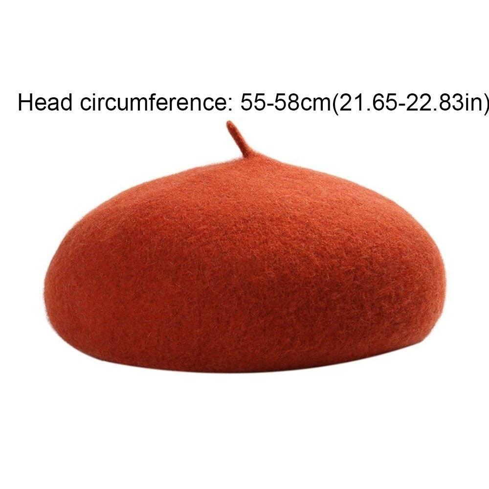 Elegant Cloud Women Wool Berets Keep Warm Elastic Painter Caps Solid Color Artist Hat Autumn