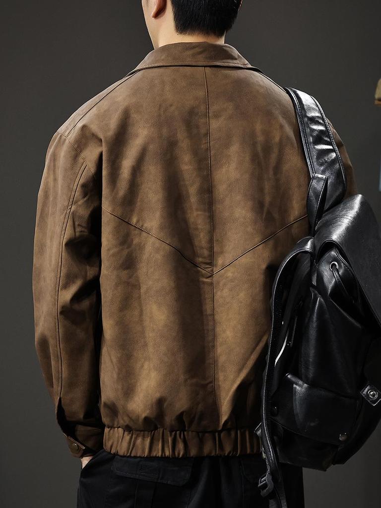 Pánská retro kožená pilotní bunda Maillard Cool na podzim a jaro 2025