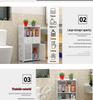 Multi-Layer Floor-Standing Bathroom Shelf and Side Storage Cabinet