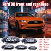 3D Aluminum Front Grille Rear Trunk Badge Emblem Cover For Ford Focus MK2 MK3 Fiesta Mondeo S-MAX Kuga Ranger Tuning Accessory